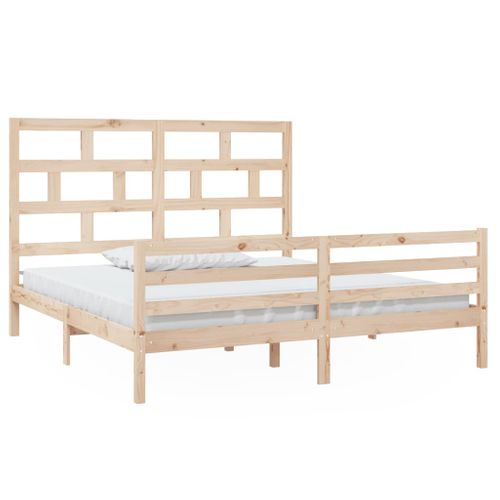Cadre De Lit Sans Matelas Bois Massif 180x200 Cm