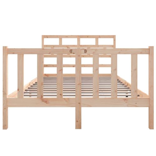 Cadre De Lit Sans Matelas Bois De Pin Massif 120x190 Cm