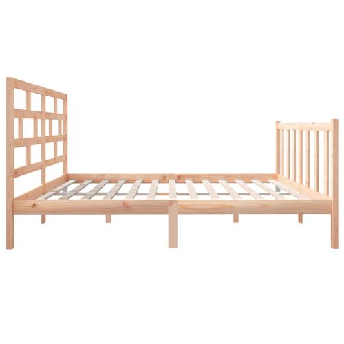 Cadre De Lit Sans Matelas Bois De Pin Massif 120x190 Cm