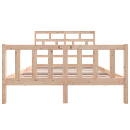 Cadre De Lit Sans Matelas Bois Massif 120x200 Cm