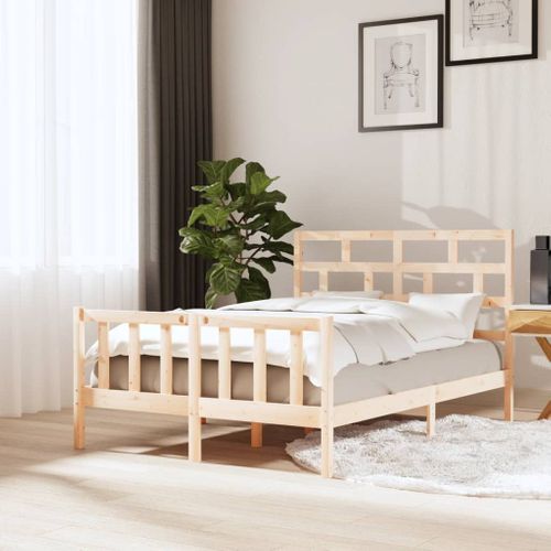 Cadre De Lit Sans Matelas Bois Massif 120x200 Cm