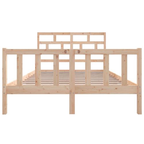 Cadre De Lit Sans Matelas Bois Massif 160x200 Cm