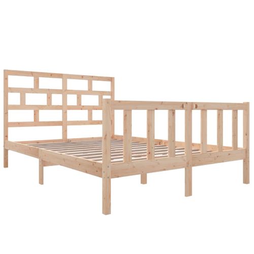 Cadre De Lit Sans Matelas Bois Massif 160x200 Cm