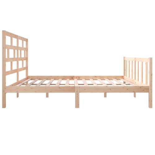 Cadre De Lit Sans Matelas Bois Massif 160x200 Cm