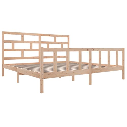 Cadre De Lit Sans Matelas Bois De Pin Massif 180x200