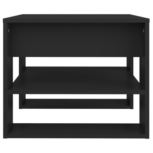 Table Basse Noir 55,5x55x45 Cm Bois Contreplaqué