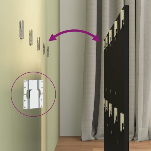 Tête De Lit Noir 120x1,5x80 Cm Bois Contreplaqué