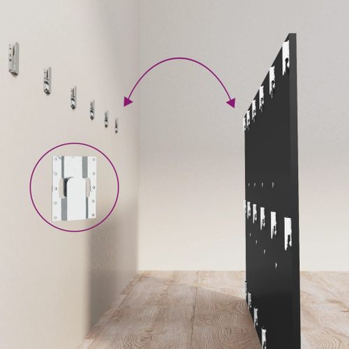 Tête De Lit Noir 200x1,5x80 Cm Bois Contreplaqué