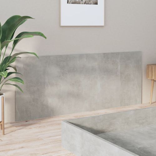 Tête De Lit Gris Béton 200x1,5x80 Cm Bois Contreplaqué