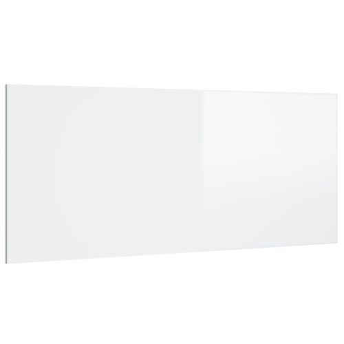 Tête De Lit Blanc Brillant 200x1,5x80 Cm Bois Contreplaqué