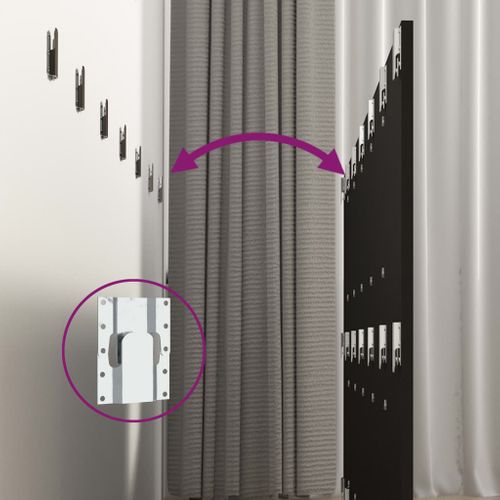 Tête De Lit Murale Noir 240x1,5x80 Cm Bois Contreplaqué