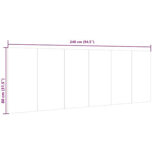 Tête De Lit Murale Chêne Sonoma 240x1,5x80 Cm Bois Contreplaqué