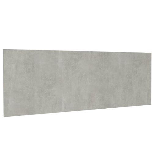Tête De Lit Murale Gris Béton 240x1,5x80 Cm Bois Contreplaqué