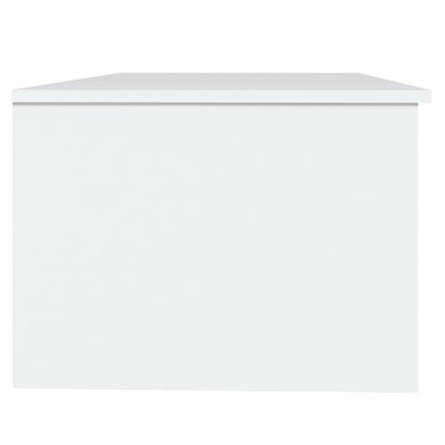 Table Basse Blanc 102x50x36 Cm Bois Contreplaqué