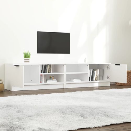 Meubles TV 2 Pièces Blanc 80x35x36,5 Cm Bois Contreplaqué