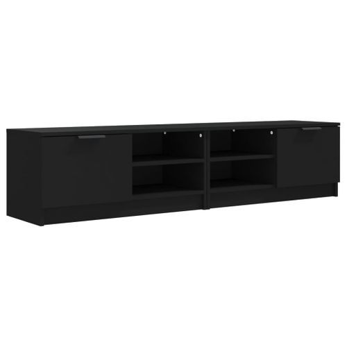 Meubles TV 2 Pièces Noir 80x35x36,5 Cm Bois Contreplaqué