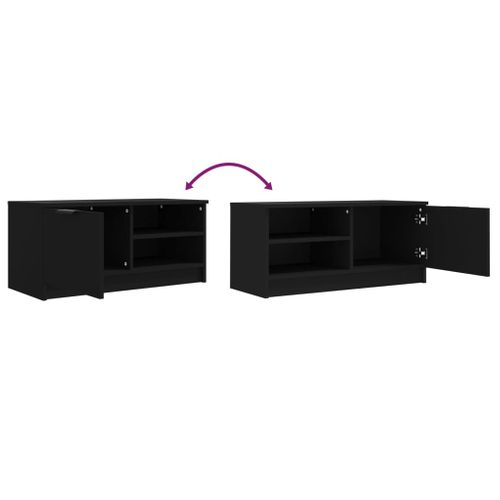 Meubles TV 2 Pièces Noir 80x35x36,5 Cm Bois Contreplaqué