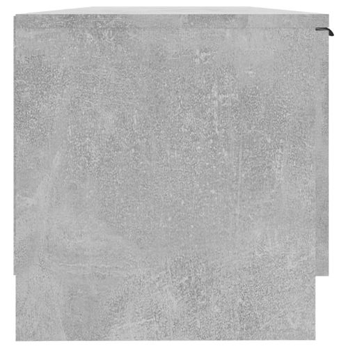 Meuble TV Gris Béton 102x35x36,5 Cm Bois Contreplaqué