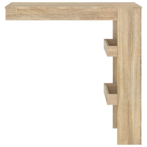 Table Bar Murale Chêne Sonoma 102x45x103,5 Cm Bois Contreplaqué