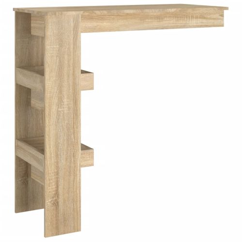 Table Bar Murale Chêne Sonoma 102x45x103,5 Cm Bois Contreplaqué