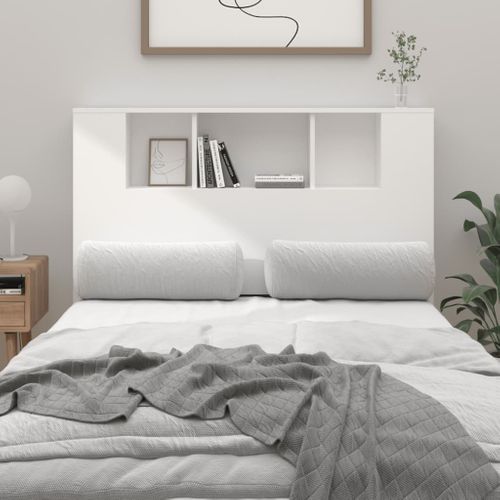 Armoire à Tête De Lit Blanc 120x18,5x102,5 Cm