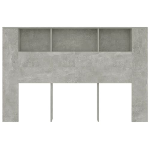 Armoire De Tête De Lit Gris Béton 160x18,5x104,5 Cm