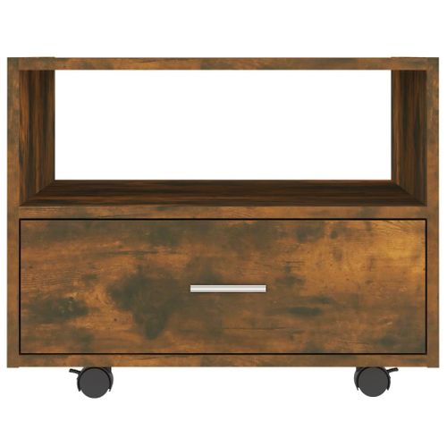 Table Basse Chêne Fumé 55x55x40 Cm Bois Contreplaqué