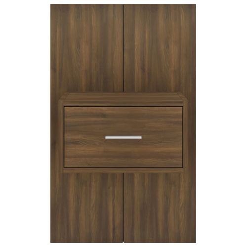 Table De Chevet Murale Chêne Marron