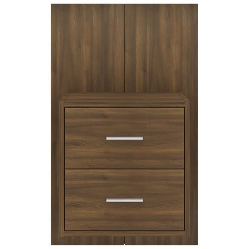 Table De Chevet Murale Chêne Marron