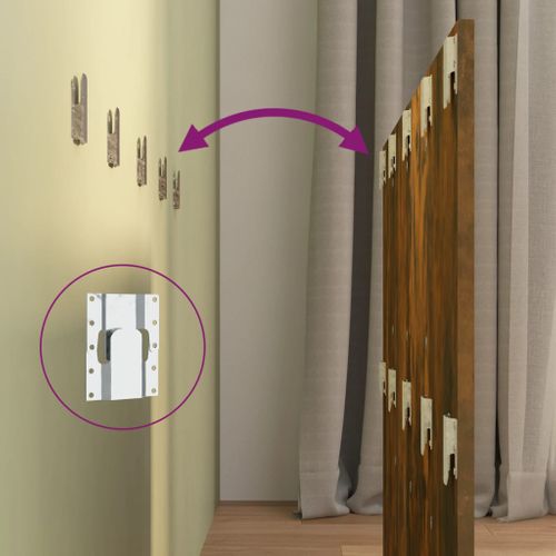 Tête De Lit Chêne Fumé 120x1,5x80 Cm Bois Contreplaqué