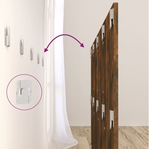 Tête De Lit Chêne Fumé 160x1,5x80 Cm Bois Contreplaqué