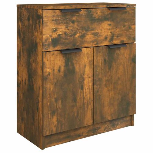 Buffet Chêne Fumé 60x30x70 Cm Bois Contreplaqué
