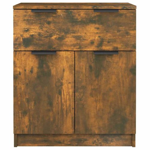 Buffet Chêne Fumé 60x30x70 Cm Bois Contreplaqué