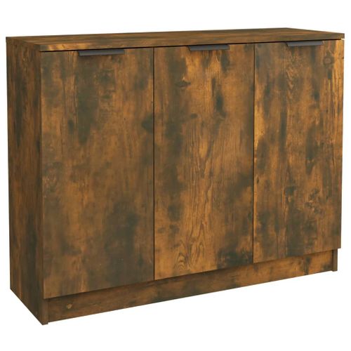 Buffet Chêne Fumé 90,5x30x70 Cm Bois Contreplaqué