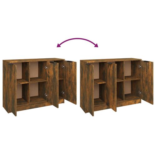 Buffet Chêne Fumé 90,5x30x70 Cm Bois Contreplaqué
