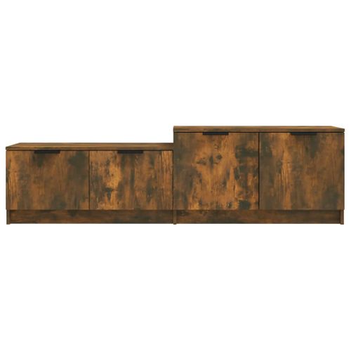 Meuble TV Chêne Fumé 158,5x36x45 Cm Bois Contreplaqué