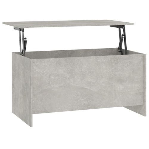 Table Basse Gris Béton 102x55,5x52,5 Cm Bois Contreplaqué