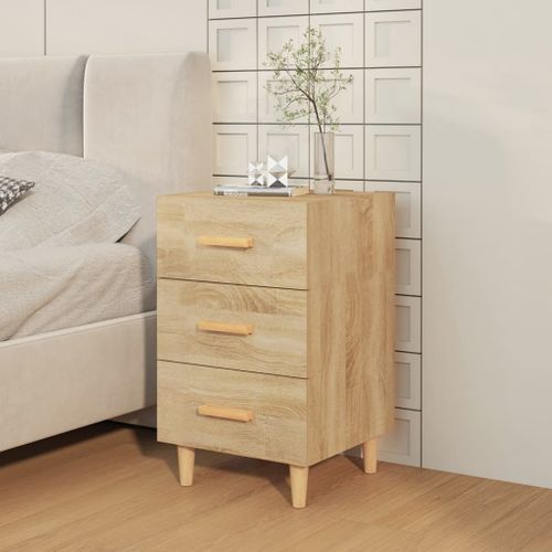 Table De Chevet Chêne Sonoma 40x40x66 Cm Bois Contreplaqué