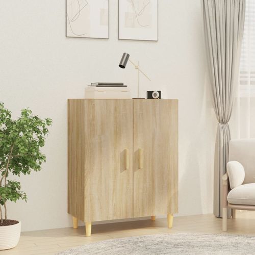 Buffet Chêne Sonoma 70x34x90 Cm Bois Contreplaqué