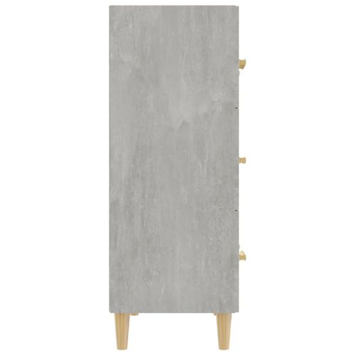 Buffet Gris Béton 70x34x90 Cm Bois Contreplaqué