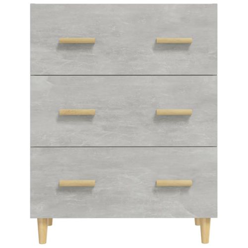 Buffet Gris Béton 70x34x90 Cm Bois Contreplaqué