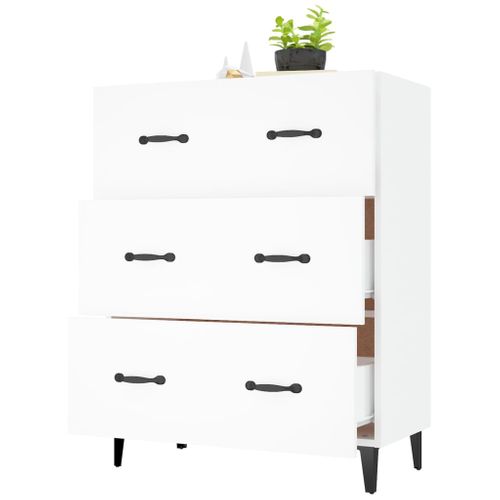Buffet Blanc 69,5x34x90 Cm Bois Contreplaqué