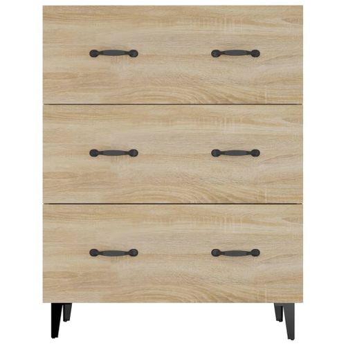 Buffet Chêne Sonoma 69,5x34x90 Cm Bois Contreplaqué