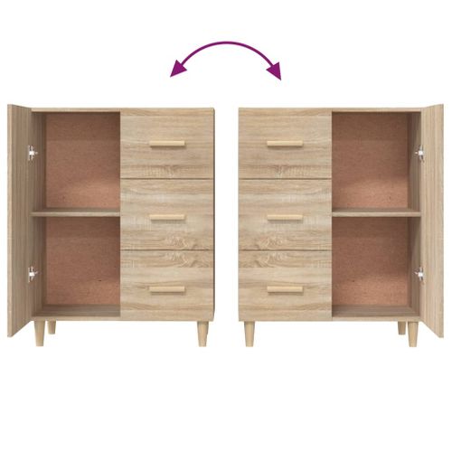 Buffet Chêne Sonoma 69,5x34x90 Cm Bois Contreplaqué