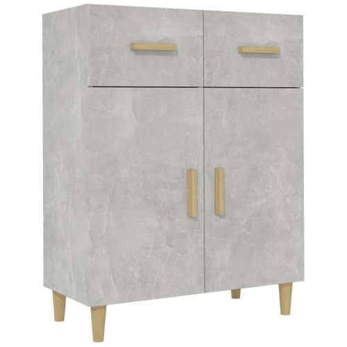 Buffet Gris Béton 69,5x34x89 Cm Bois Contreplaqué