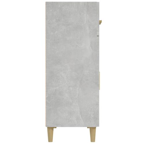 Buffet Gris Béton 69,5x34x89 Cm Bois Contreplaqué