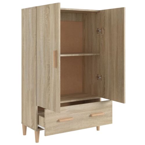 Buffet Haut Chêne Sonoma 70x31x115 Cm Bois Contreplaqué