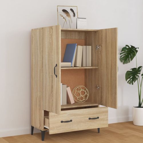 Buffet Haut Chêne Sonoma 70x31x115 Cm Bois Contreplaqué