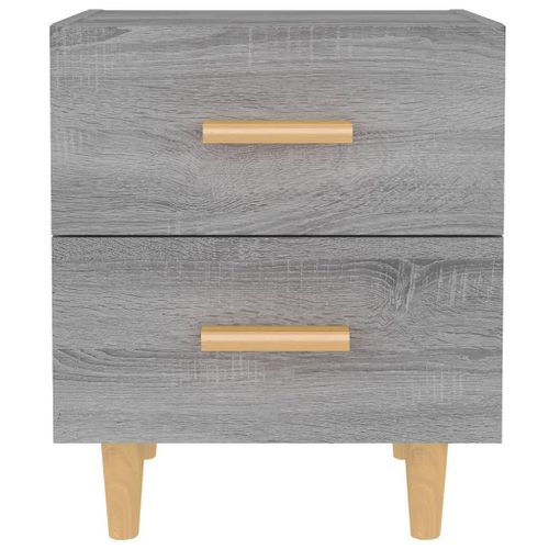 Tables De Chevet 2 Pièces Sonoma Gris 40x35x47,5 Cm