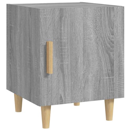 Table De Chevet Sonoma Gris Bois Contreplaqué